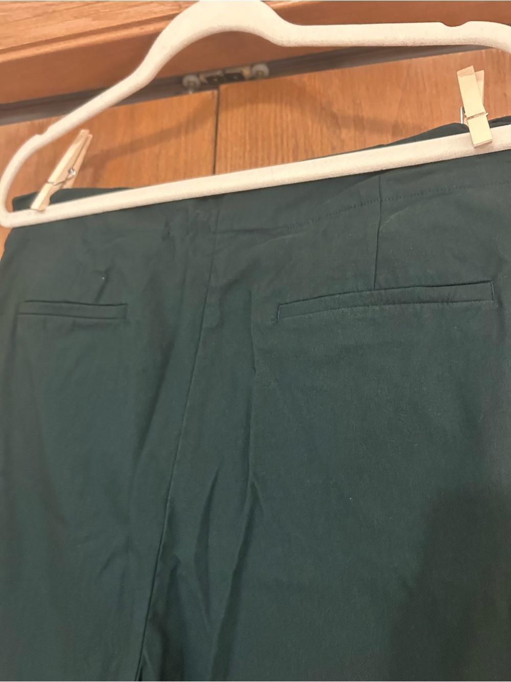 Hilary Radley Dark Green Straight-Leg Trousers - Picture 7 of 7